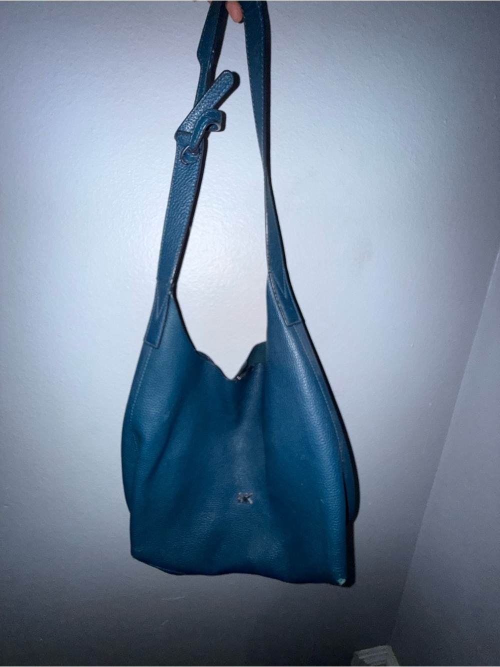 MK Teal Leather Shoulder Bag - Women